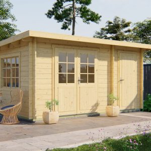 Blokhut - Tuinhuis Santander | 34 mm | vuren Red Class Wood geïmpregneerd
