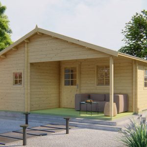 Blokhut - Tuinhuis Javea | 44 mm | Red Class Wood geïmpregneerd