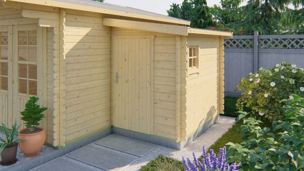 Blokhut - Tuinhuis Toilet kit annexe | 28 mm | Red Class Wood geïmpregneerd