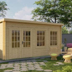 Blokhut - Tuinhuis Sadie | 40 mm | Red Class Wood geïmpregneerd