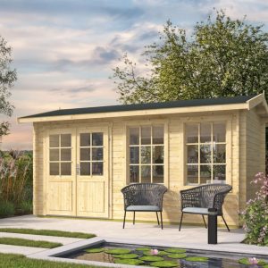 Blokhut - Tuinhuis Shannon | 40 mm | Red Class Wood geïmpregneerd