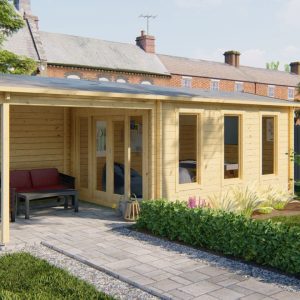 Blokhut - Tuinhuis Skeg | 44 mm | vuren Red Class Wood geïmpregneerd