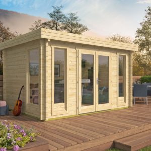 Blokhut - Tuinhuis Victoria | 58 mm | Red Class Wood geïmpregneerd