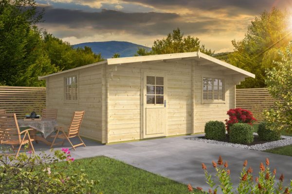 Blokhut - Tuinhuis Cantabria | 44 mm | grijs geïmpregneerd