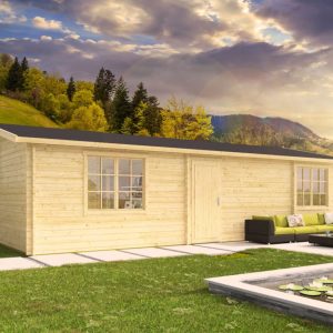 Blokhut - Tuinhuis Navarra | 44 mm | Red Class Wood geïmpregneerd