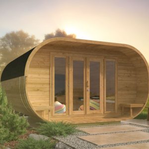 Camping Oval | 28/42 mm | Thermowood | 405x400 cm