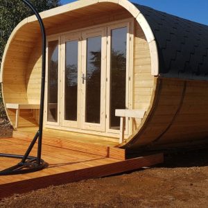Camping Oval | 28/42 mm | Thermowood | 405x400 cm