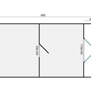 Camping POD 480 | 28 mm | vuren onbehandeld