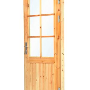 Deur enkel met raam XXL RS vuren 106,5 x 215 cm | Red Class Wood geïmpregneerd