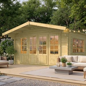 Blokhut - Tuinhuis Blackpool | 58 mm | vuren Red Class Wood geïmpregneerd