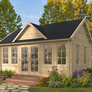 Blokhut - Tuinhuis Clockhouse Trevor | 70 mm | vuren honinggeel geïmpregneerd