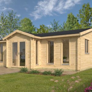 Blokhut - Tuinhuis Mullingar | 70 mm | vuren honinggeel geïmpregneerd