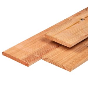 Red Class Wood ME vuren plank 1,6 x 14,0 x 195 cm, gedroogd, geïmpregneerd, geschaafd, 4 ronde hoeken