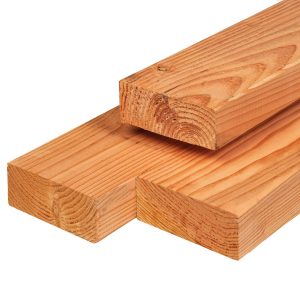 Red Class Wood ME vuren ligger 6,5 x 14,0 x 300 cm, gedroogd, geïmpregneerd, geschaafd, 4 ronde hoeken