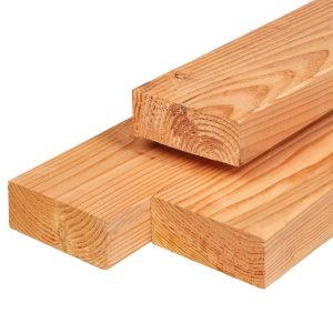Red Class Wood ME vuren ligger 6,5 x 14,0 x 300 cm, gedroogd, geïmpregneerd, geschaafd, 4 ronde hoeken