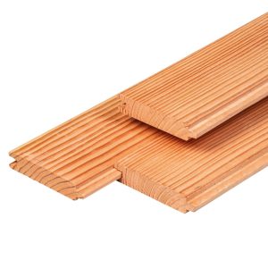Douglas blokhutprofiel 2,8 x 14,5 x 200 cm, gedroogd, geschaafd
