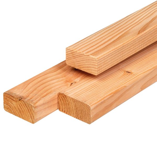 Douglas regel 4,5 x 9,0 x 500 cm, gedroogd, geschaafd, 4 ronde hoeken