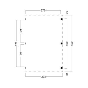 Kapschuur Billund XL, Uitbreidingset Red Class Wood 300 x 460 cm