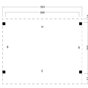 Kapschuur Economy basispakket Red Class Wood 400 x 300 cm
