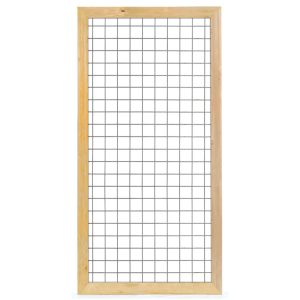Gaaselement vuurverzinkt maaswijdte 7,5 x 7,5 cm met robuust kader grenen groen geïmpregneerd 4,4 x 6,8 cm H180 x B90 cm