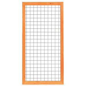 Gaaselement vuurverzinkt maaswijdte 7,5 x 7,5 cm met robuust kader Red Class Wood 4,5 x 7,0 cm H180 x B90 cm