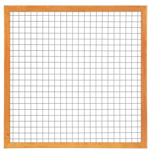 Gaaselement vuurverzinkt maaswijdte 7,5 x 7,5 cm met robuust kader Red Class Wood 4,5 x 7,0 cm H180 x B180 cm