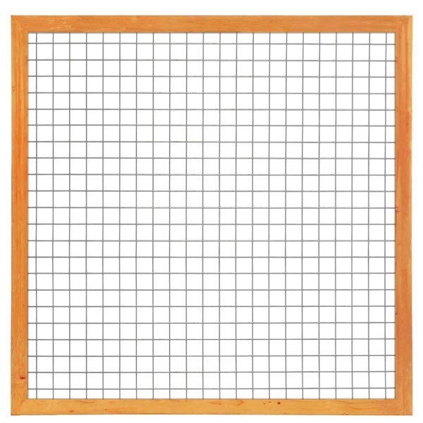 Gaaselement vuurverzinkt maaswijdte 7,5 x 7,5 cm met robuust kader Red Class Wood 4,5 x 7,0 cm H180 x B180 cm