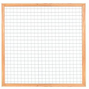 Gaaselement vuurverzinkt maaswijdte 7,5 x 7,5 cm met robuust kader Douglas 4,5 x 7,0 cm H180 x B180 cm