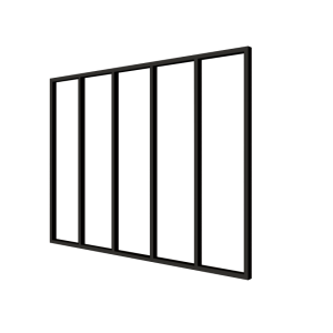 DHZ Rijssen regelwerk Type C 300 x 224 cm zwart geïmpregneerd douglas