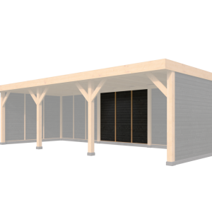 DHZ Rijssen wand module Type C 300 x 224 cm zwart geïmpregneerd