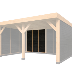 DHZ Rijssen wand module Type B 250 x 224 cm zwart geïmpregneerd
