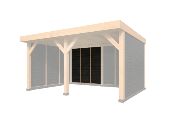 DHZ Rijssen wand module Type B 250 x 224 cm zwart geïmpregneerd