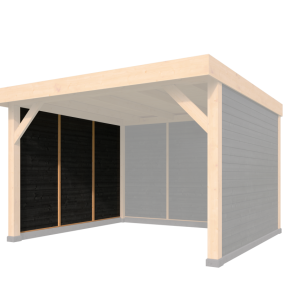 DHZ Rijssen wand module Type D 400 x 224 cm zwart geïmpregneerd