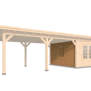 Wandmodule Type D & E zweeds rabat Red Class Wood 350/400 x 224 cm