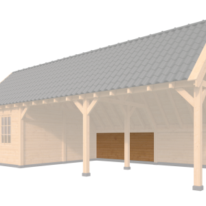 Wandmodule Type G achterwand kapschuur zweeds rabat Red Class Wood 350 x 140 cm