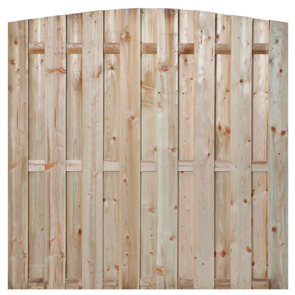 Tuinscherm Den Haag toog, groen geïmpregneerd grenen, geschroefd, 18-planks (15+3) 180 x 180 cm