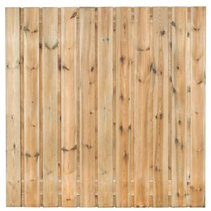Tuinscherm Zaltbommel, groen geïmpregneerd grenen, RVS-geschroefd, 23-planks (21+2) 180 x 180 cm