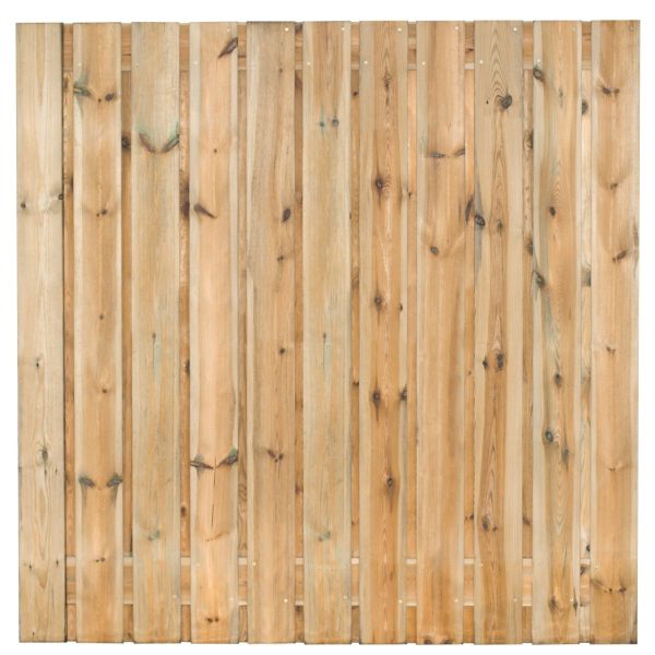 Tuinscherm Zaltbommel, groen geïmpregneerd grenen, RVS-geschroefd, 23-planks (21+2) 180 x 180 cm