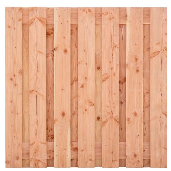 Tuinscherm Meckelenburg, douglas, RVS-geschroefd, 15-planks (13+2) 180 x 180 cm