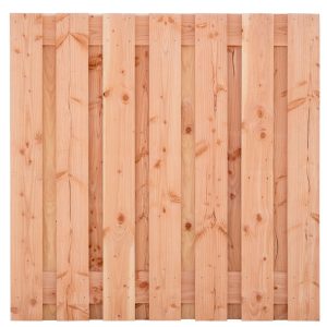 Tuinscherm Meckelenburg, douglas, RVS-geschroefd, 15-planks (13+2) 180 x 180 cm