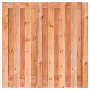 Tuinscherm Marrakesh, Red Class Wood geïmpregneerd ME vuren, RVS-geschroefd, 17-planks (15+2) 180 x 180 cm