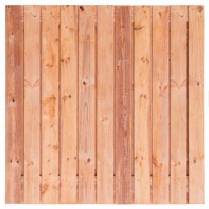 Tuinscherm Agadir, Red Class Wood geïmpregneerd ME vuren, RVS-geschroefd, 23-planks (21+2) 180 x 180 cm