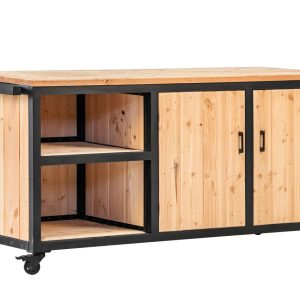 Buitenkeuken 180 cm staal en douglas
