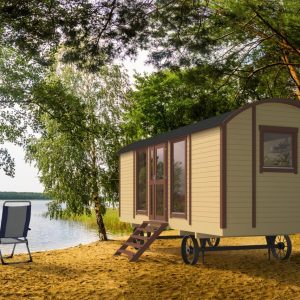 Circuswagen Barby | 19mm | vuren onbehandeld | 600 x 240 cm | excl. onderstel