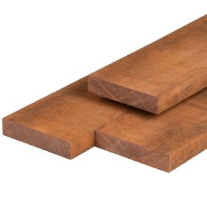 Azobé hardhout bestekhout 5,0 x 20,0 x 450 cm fijnbezaagd