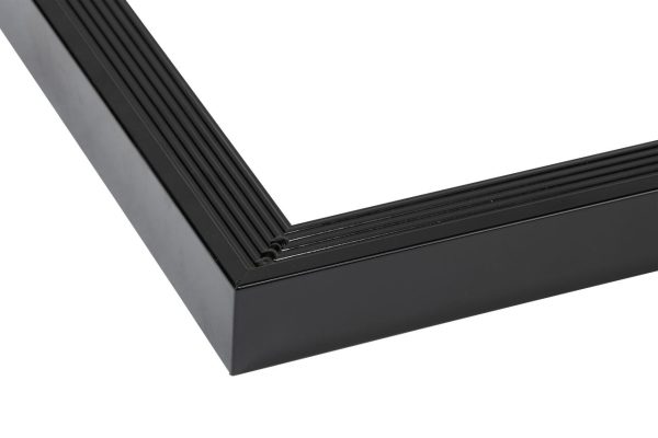 Blokhutaccessoires aluminium zwart Buitenhoek daktrim 4,5 x 4,5 x 50 cm