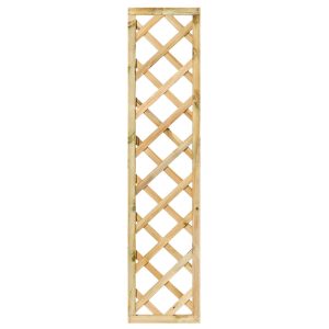 Trellis met lijst, diagonale lamellen grenen groen geïmpregneerd H180 x B40 cm