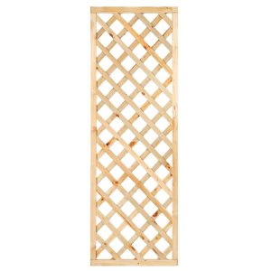Trellis met lijst, diagonale lamellen grenen groen geïmpregneerd H180 x B60 cm
