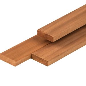 Thermoline ayous hardhout plank 1,8 x 6,8 x 305 cm thermisch gemodificeerd, geschaafd