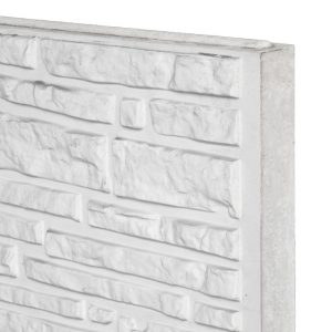 Berton©-motiefplaat smal wit/grijs H26 x D3,5 x L184 cm Rustico